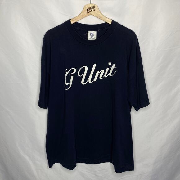 Vintage Y2K 50 Cent G Unit Heavyweight Script Logo Hip Hop Rap Tee XXL - Picture 1 of 5